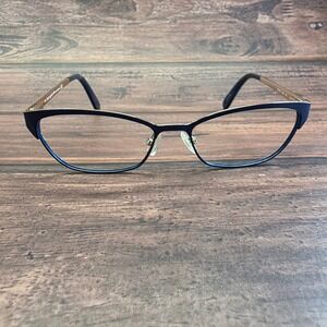 Kate Spade New York LETICIA OJNA 135 Women Blue Polka Dot Cat Eye Eyeglasses
